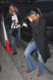 Zoe Saldana and Marco Perego arrive for a dinner date hand-in-hand