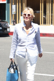 A happy Sharon Stone gets her much-needed manicure on a sunny Saturday 