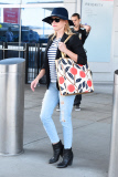 Reese Witherspoon is a trendy beauty as she arrives at JFK