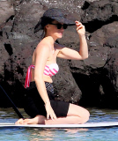 January Jones Enjoys A Beach Day In Hawaii 