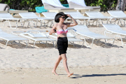January Jones chills out in Hawaii with Bikini Top