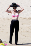 January Jones Enjoys A Beach Day In Hawaii 