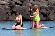 January Jones Enjoys A Beach Day In Hawaii 