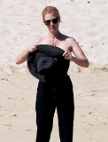 January Jones Enjoys A Beach Day In Hawaii 