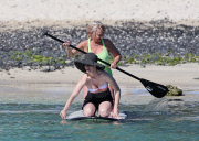 January Jones chills out in Hawaii with Bikini Top