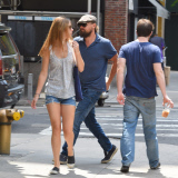 Leonardo DiCaprio heads into the Helly Nahmad Gallery on the Upper East Side