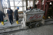Iranian workers in the Uraniom mine of Saghand - Iran