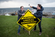 Liberal Democrat general election campaigning, John O'Groats, Britain - 06 May 2015
