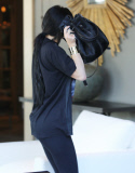 A shy Kylie Jenner visits a friend during Rob and Kim fued