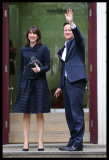 David Cameron and wife Samantha return to CCHQ after the General Election