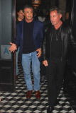 Sylvester Stallone jokes around with friends after dinner at Craig's