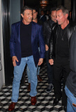 Sylvester Stallone jokes around with friends after dinner at Craig's