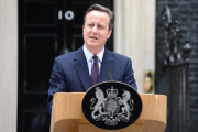 David Cameron giving victory speech