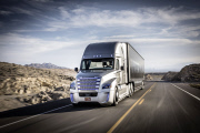First licensed autonomous commercial truck to drive on U.S. public highway, America - 05 May 2015