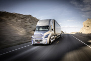 First licensed autonomous commercial truck to drive on U.S. public highway, America - 05 May 2015