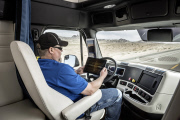 First licensed autonomous commercial truck to drive on U.S. public highway, America - 05 May 2015