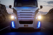 First licensed autonomous commercial truck to drive on U.S. public highway, America - 05 May 2015