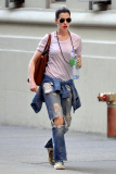 Anne Hathaway Walks To Work