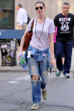Anne Hathaway Walks To Work