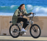 PREMIUM EXCLUSIVE Dylan Brosnan cruises the PCH enjoying an electric smoke
