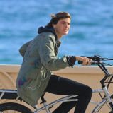 PREMIUM EXCLUSIVE Dylan Brosnan cruises the PCH enjoying an electric smoke