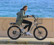 PREMIUM EXCLUSIVE Dylan Brosnan cruises the PCH enjoying an electric smoke