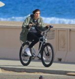 PREMIUM EXCLUSIVE Dylan Brosnan cruises the PCH enjoying an electric smoke
