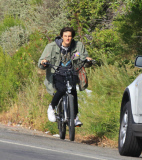 PREMIUM EXCLUSIVE Dylan Brosnan cruises the PCH enjoying an electric smoke
