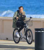 PREMIUM EXCLUSIVE Dylan Brosnan cruises the PCH enjoying an electric smoke