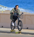 PREMIUM EXCLUSIVE Dylan Brosnan cruises the PCH enjoying an electric smoke