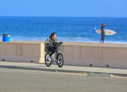 PREMIUM EXCLUSIVE Dylan Brosnan cruises the PCH enjoying an electric smoke