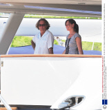 Eric Clapton on the aft deck of his superyacht 'Vabena' in Antigua, West Indies - 20 Apr 2011