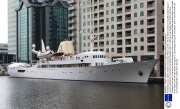 The historic luxury yacht Christina O at Canary Wharf, London - 03 Apr 2012