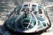 The Himiko water bus, Tokyo, Japan - 11 May 2015