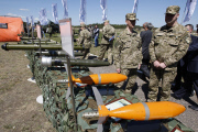 Ukrainian president Petro Poroshenko visit to a military training ground.
