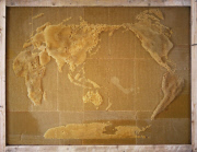 Artist works with Bees To Create Beautiful maps of the the world using bees wax