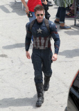 Chris Evans Suits Up On "Captain America: Civil War" 