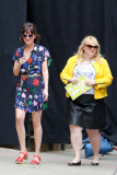 Rebel Wilson High Fives Dakota Johnson on the set of 'How to Be Single'