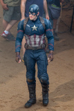 Chris Evans is pumped up to go to battle!