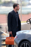 *EXCLUSIVE* Liev Schreiber and Katie Holmes make a business transaction in "Ray Donovan"