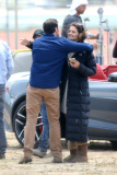 *EXCLUSIVE* Liev Schreiber and Katie Holmes make a business transaction in "Ray Donovan"