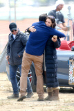 *EXCLUSIVE* Liev Schreiber and Katie Holmes make a business transaction in "Ray Donovan"