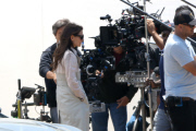 *EXCLUSIVE* Liev Schreiber and Katie Holmes make a business transaction in "Ray Donovan"