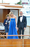 ANJA RUBIK LEAVING A PRIVATE YACHT DURING THE CANNES FILM FESTIVAL