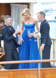 ANJA RUBIK LEAVING A PRIVATE YACHT DURING THE CANNES FILM FESTIVAL