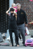 A heavily pregnant Hilaria Thomas spends time with Alec Baldwin and family