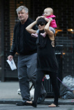 A heavily pregnant Hilaria Thomas spends time with Alec Baldwin and family