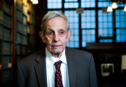 John Forbes Nash speaking at the Oxford Union, Oxford, Britain - 01 Mar 2014