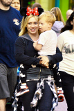 *EXCLUSIVE* Hilary Duff takes Luca to the happiest place on earth **NO Germany, France**