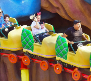 *EXCLUSIVE* Hilary Duff takes Luca to the happiest place on earth **NO Germany, France**
